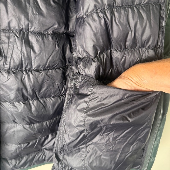 Eddie Bauer EB650 Mens Hooded Down Puffer Jacket Size S Green Zip Front Pockets - Picture 4 of 14